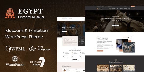 Egypt -Museum &Exhibition WordPress Theme wordpress模板免费下载