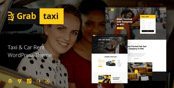Grab Taxi | 在线出租车服务WordPress theme主题 wordpress模板免费下载