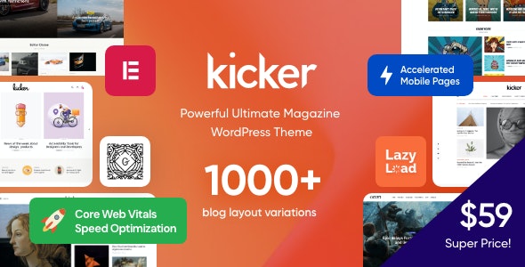 Download Kicker - Multipurpose Blog Magazine WordPress Them