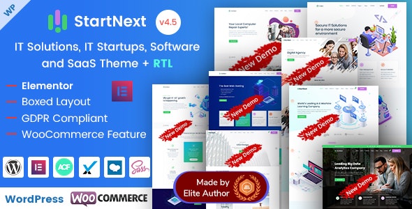 StartNext - IT Business Startup WordPress Theme