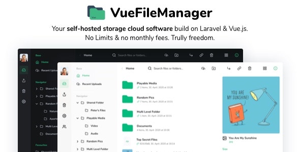 Vue File Manager - Store, Share & Files Instantly Script