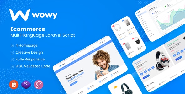 Wowy Nulled - Multilanguage Laravel eCommerce Script